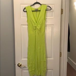 Lime green/yellow maternity dress